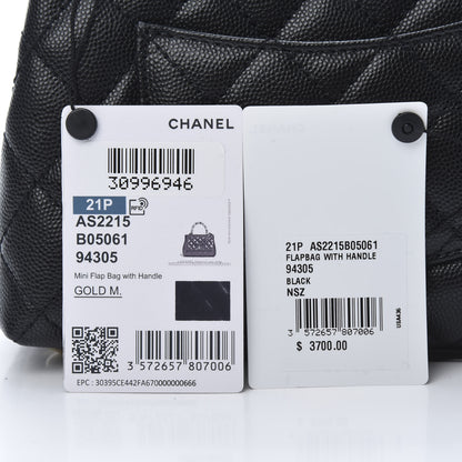 Chanel Caviar Quilted Extra Mini Coco Handle Flap Black 13 of 13