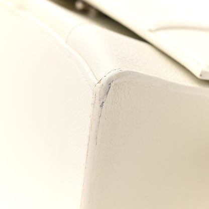 Balenciaga Grained Calfskin Small Hourglass Top Handle Bag White 10 of 16