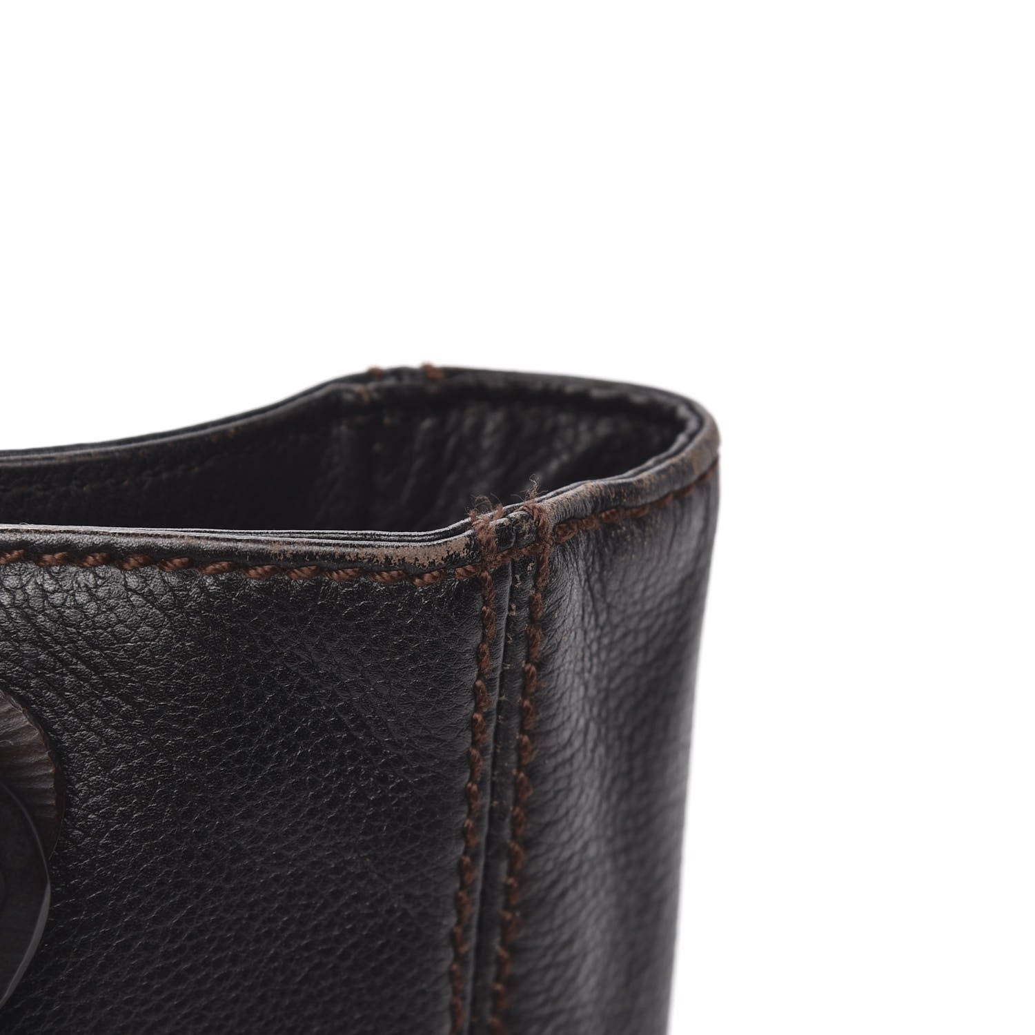 Chanel Calfskin Wood Chain Tote Black 7 of 15