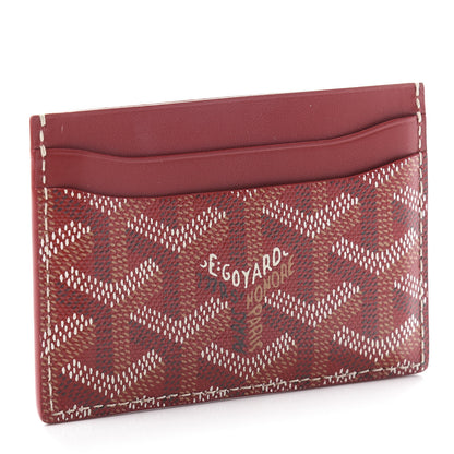 Goyard Goyardine Saint Sulpice Card Holder Red 3 of 8
