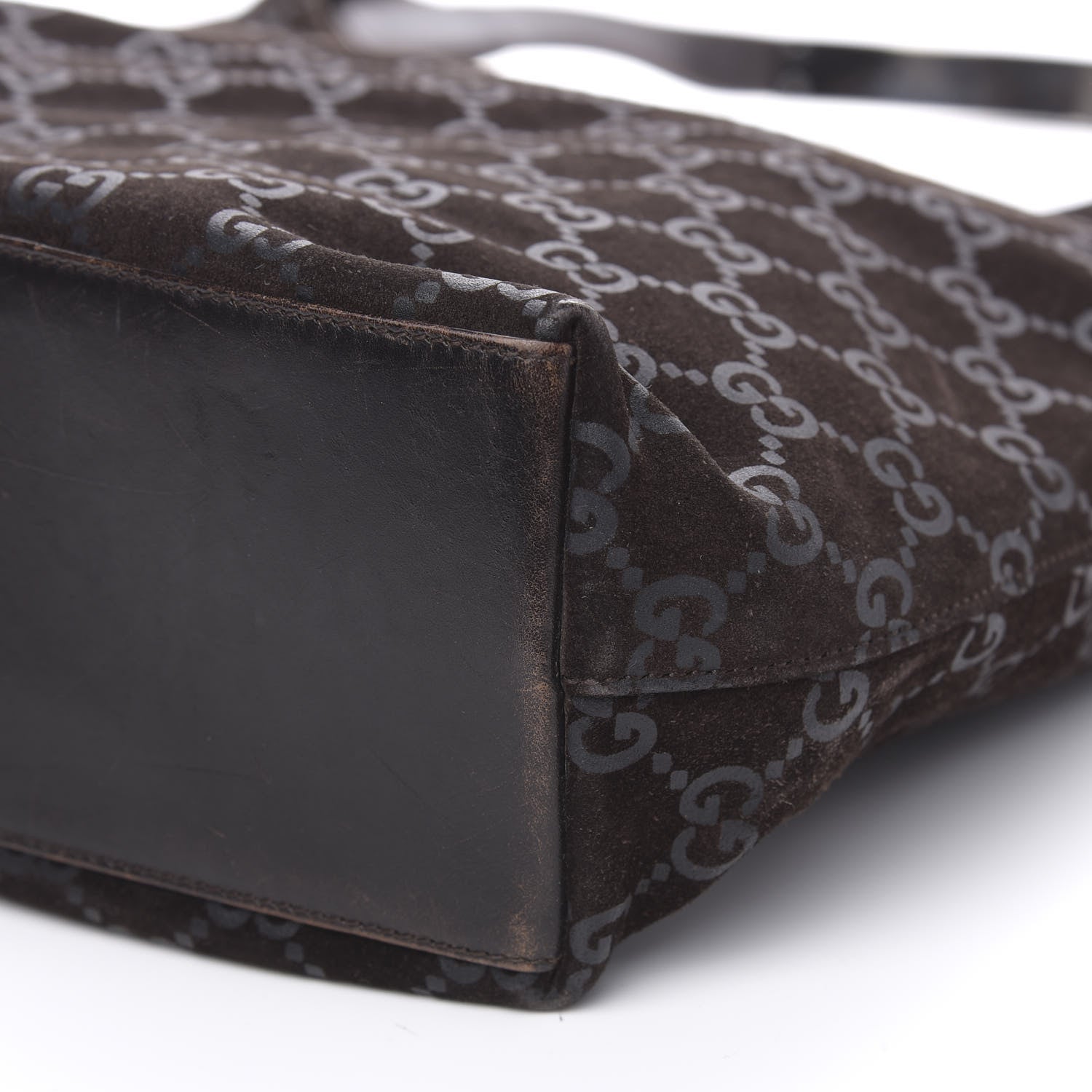 Gucci Suede Monogram Hobo Dark Brown 10 of 12