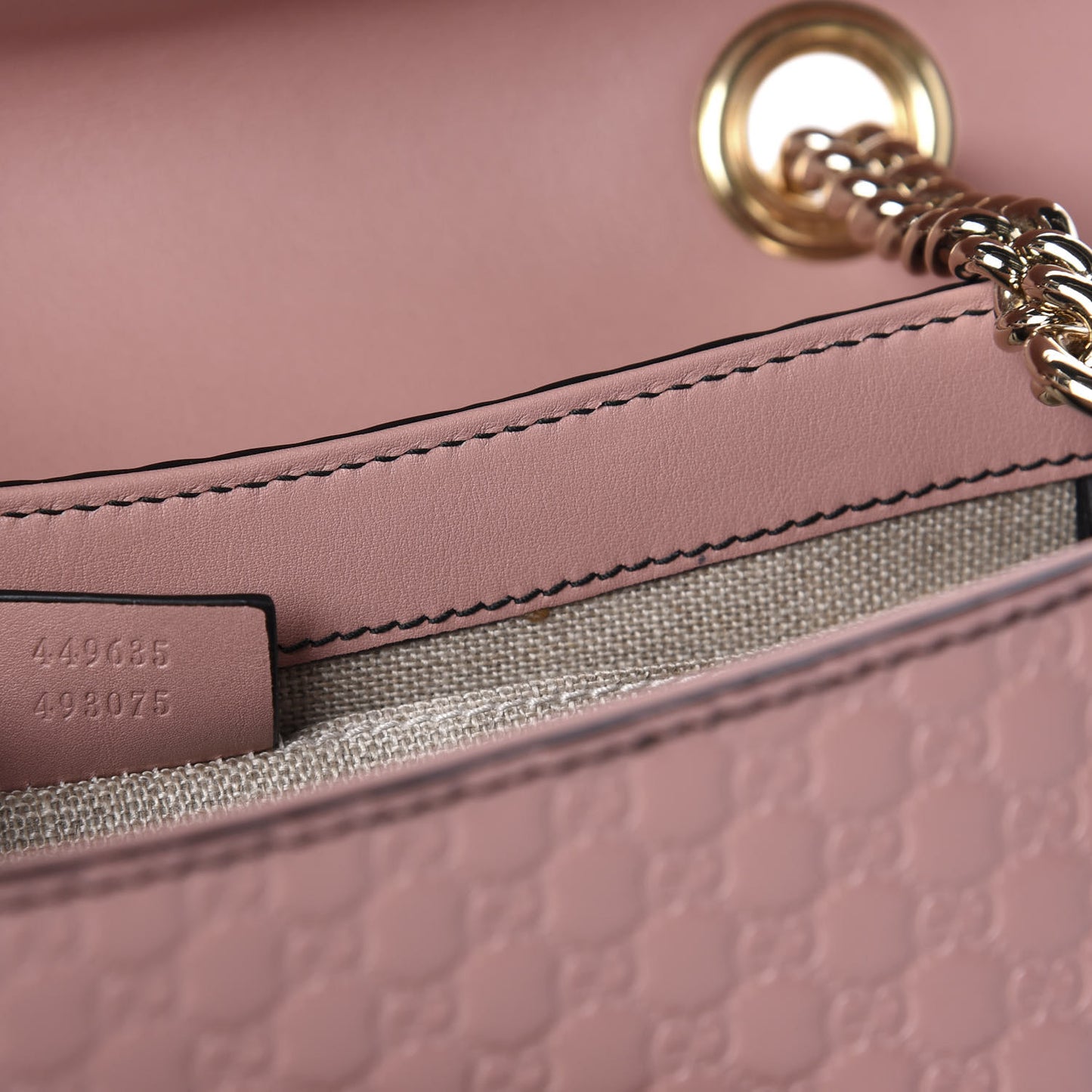 Microguccissima Medium Emily Chain Shoulder Bag Soft Pink