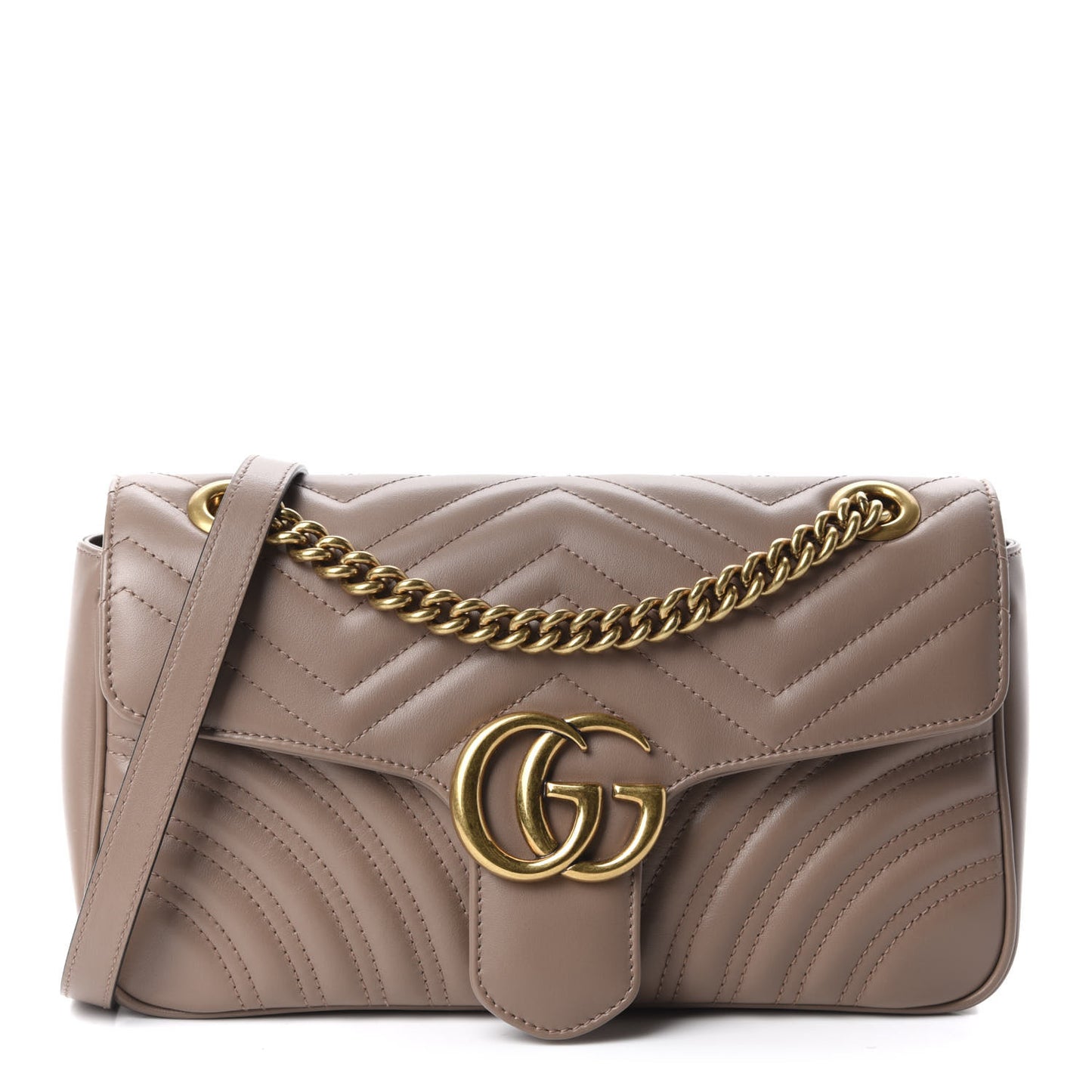 Calfskin Matelasse Small GG Marmont Shoulder Bag Porcelain Rose