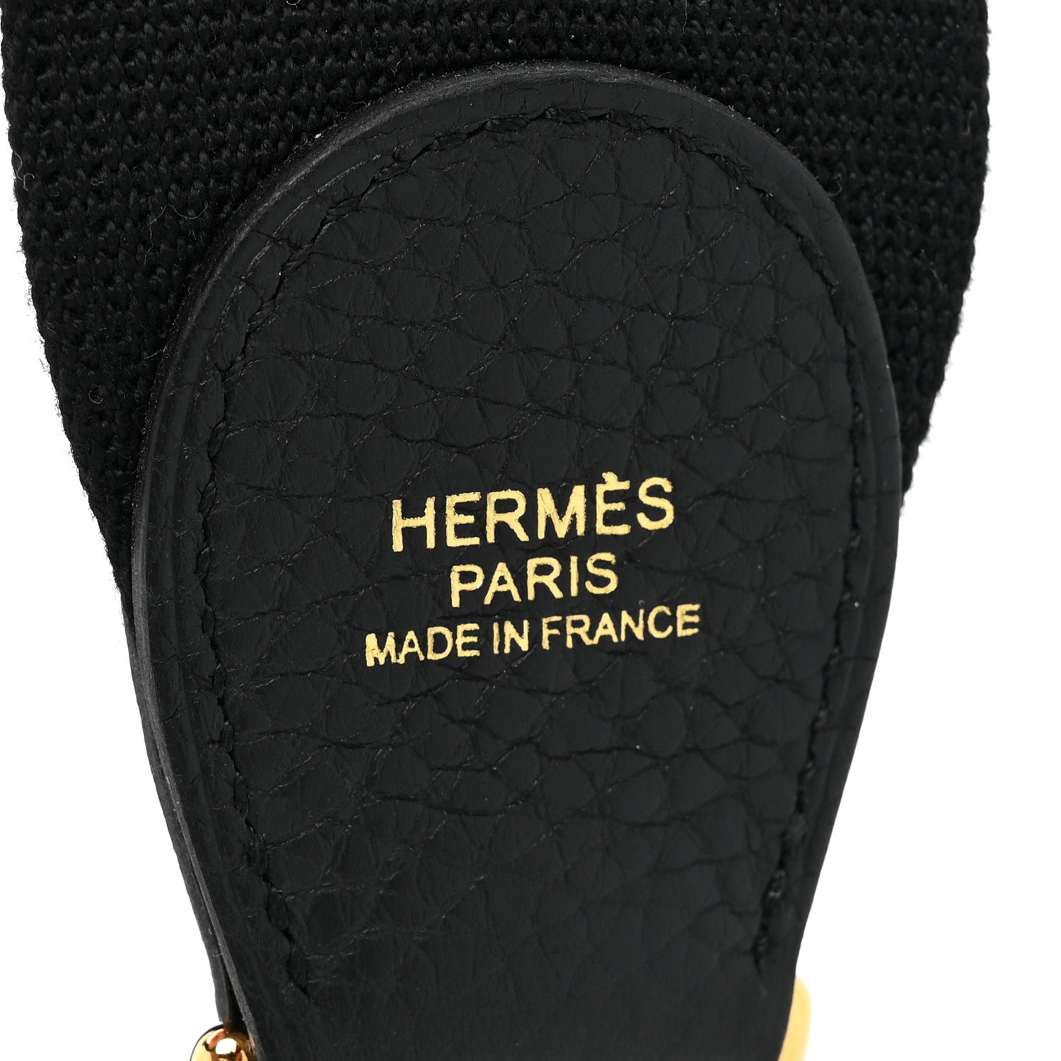 Hermes Toile Taurillon Clemence Shoulder Strap Black 4 of 5