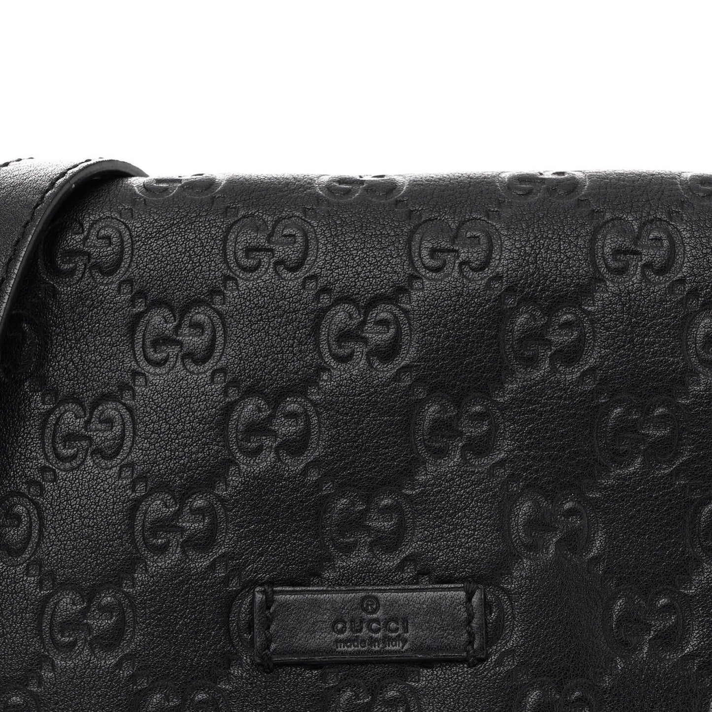 Guccissima Small Flap Messenger Bag Black