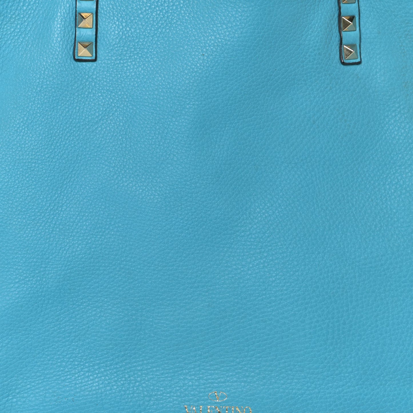 Grained Calfskin Medium Rockstud Reversible Tote Parrot Light Cuir