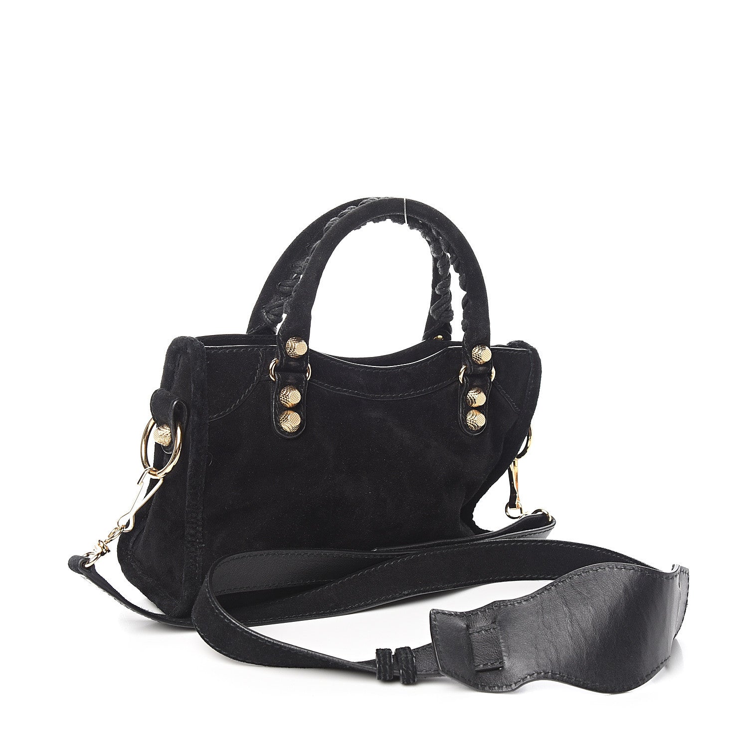 Balenciaga Baby Daim Suede Giant 12 Gold Hardware Mini City Black 2 of 9
