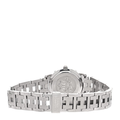 Hermes Stainless Steel 24mm Clipper Quartz Watch Black 3 of 4