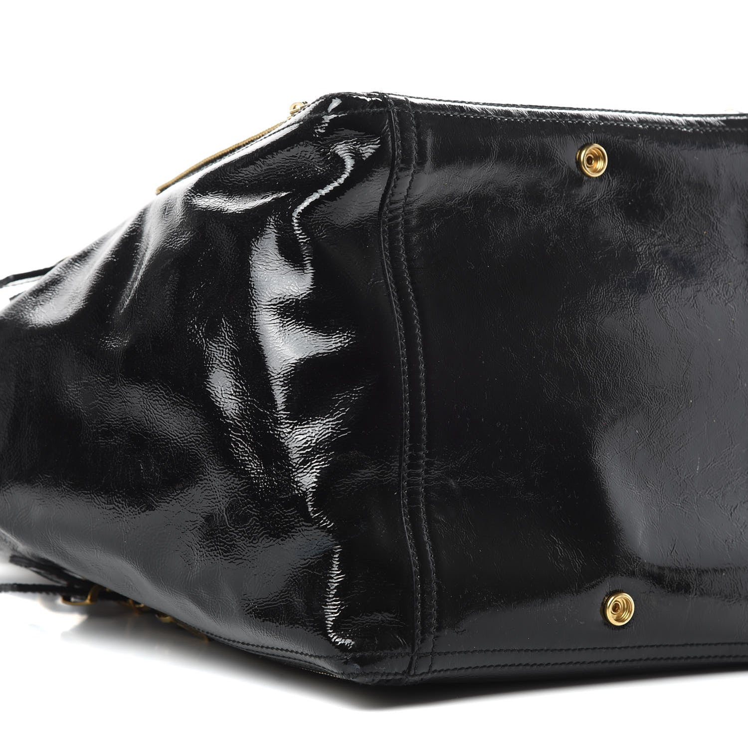 Saint Laurent Patent Large Downtown Tote Black 9 of 13