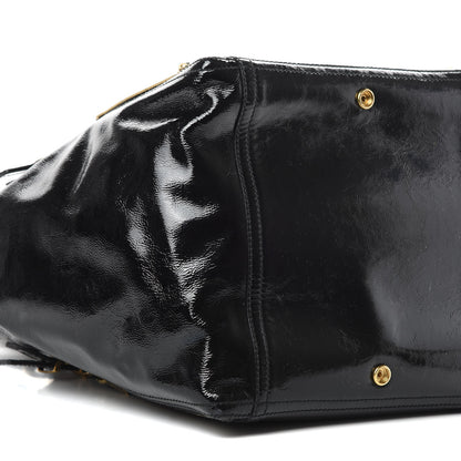 Saint Laurent Patent Large Downtown Tote Black 9 of 13