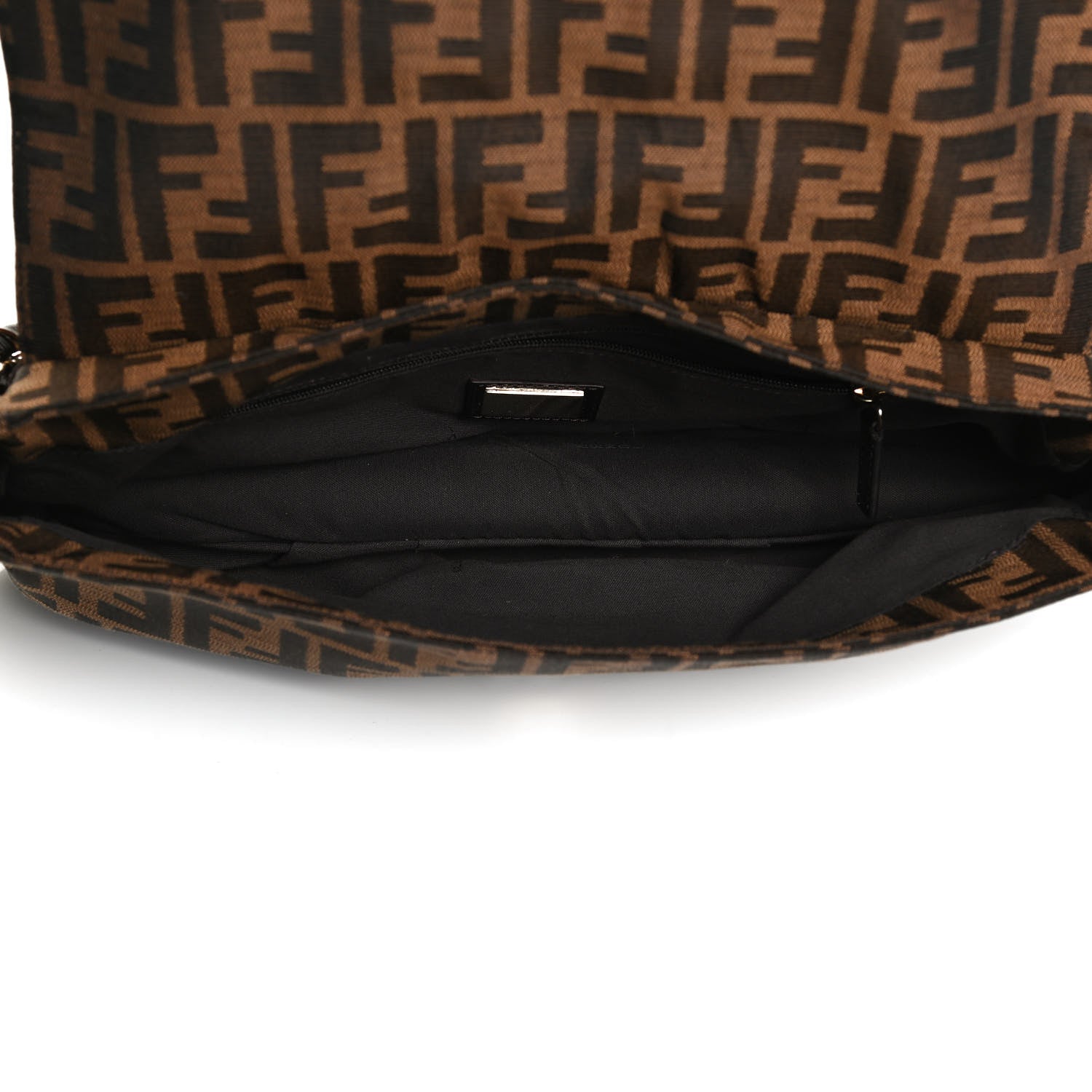 Fendi Zucca Patent Mia Shoulder Flap Tobacco 5 of 13