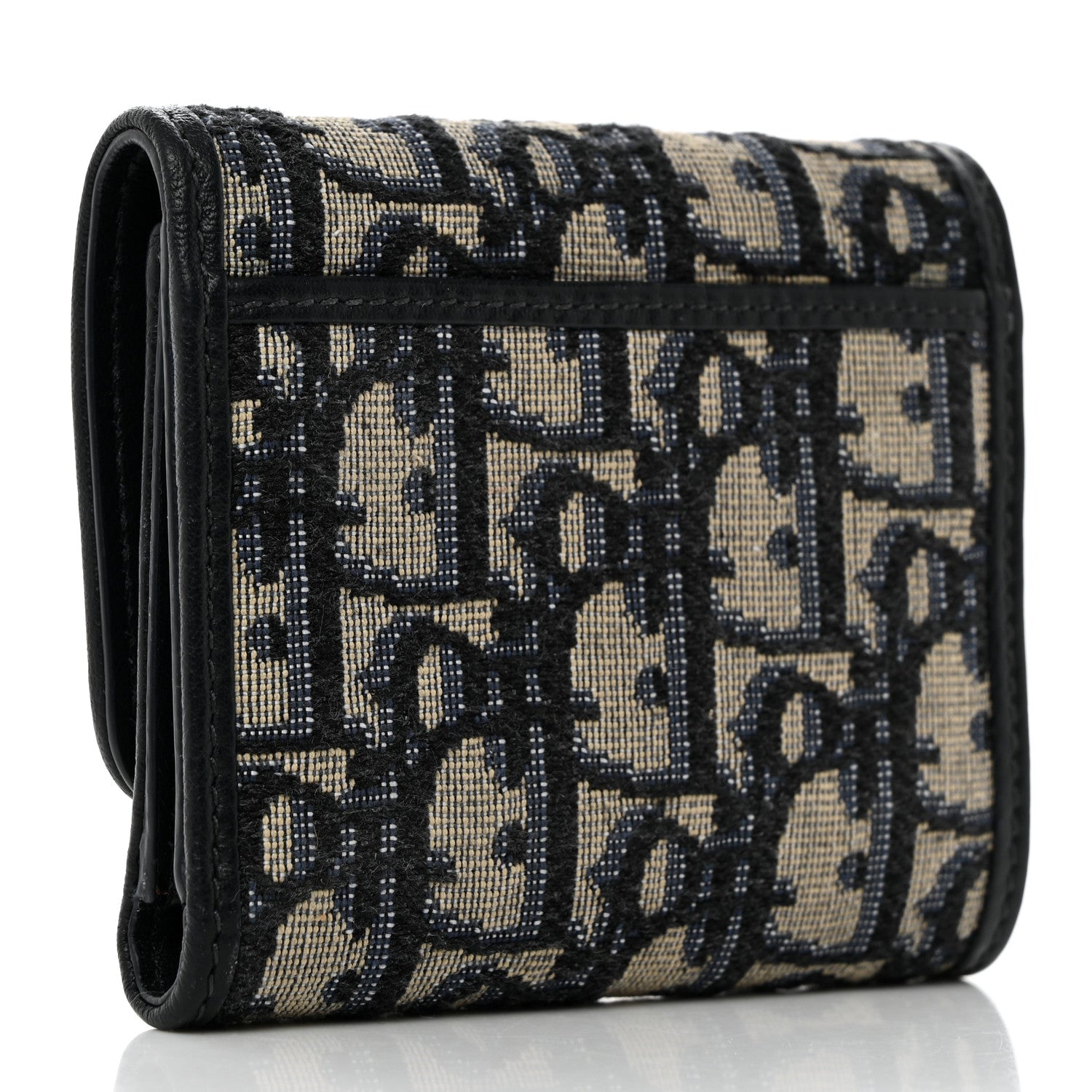 Christian Dior Oblique 30 Montaigne Lotus Wallet Blue 4 of 8