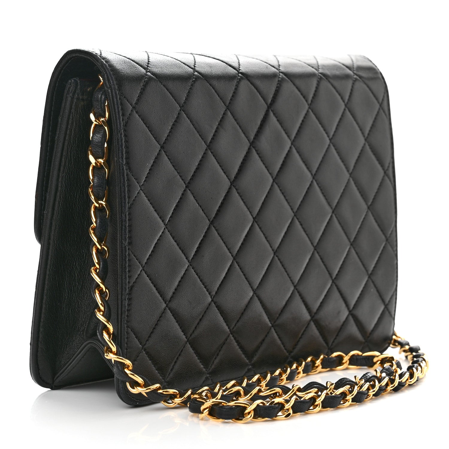 Chanel Lambskin Quilted Small Single Flap Bag Black 2 of 13