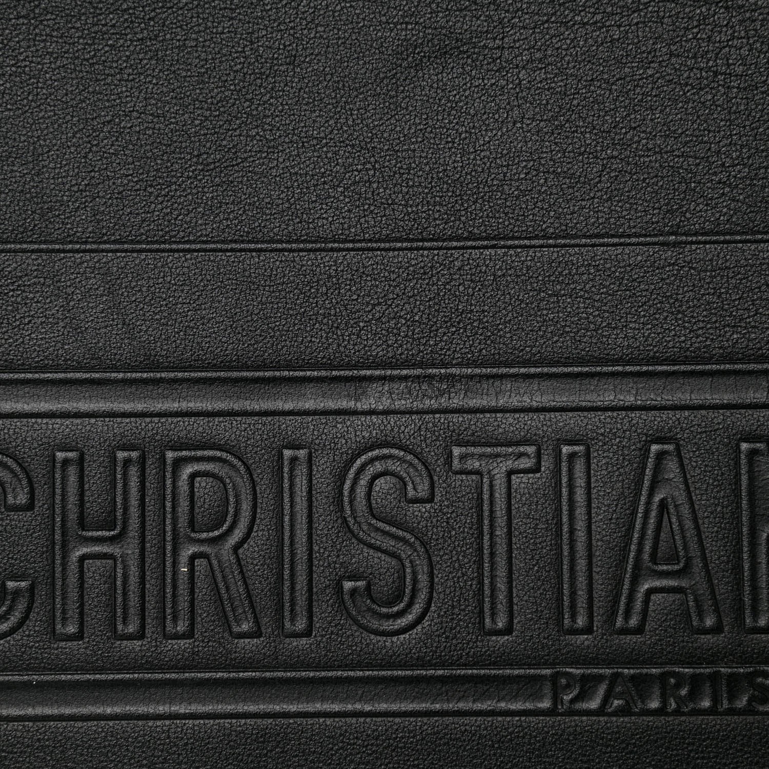 Christian Dior Calfskin Embossed Large Book Tote Black 11 of 18