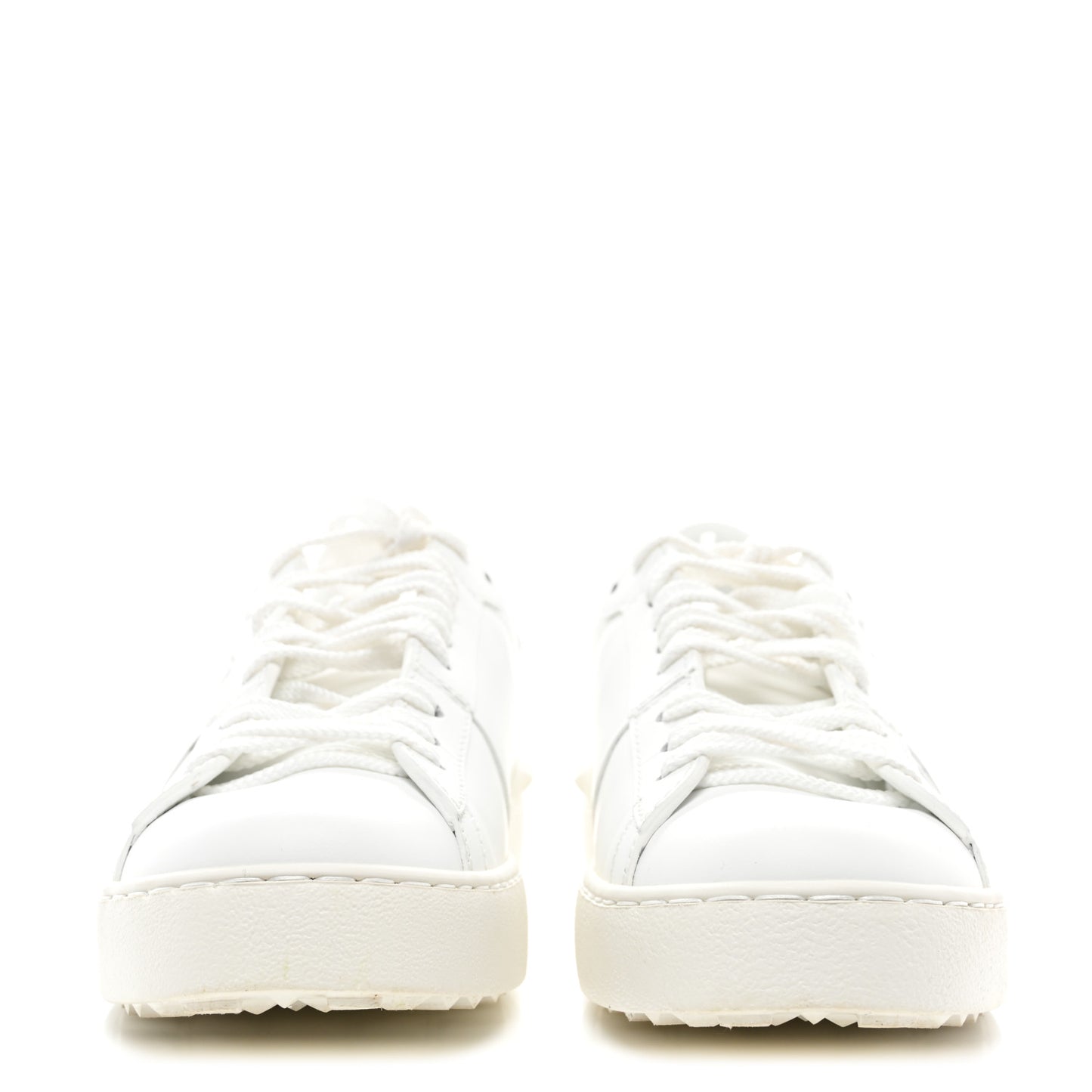 Calfskin VLTN Rockstud Open Sneakers 37 White