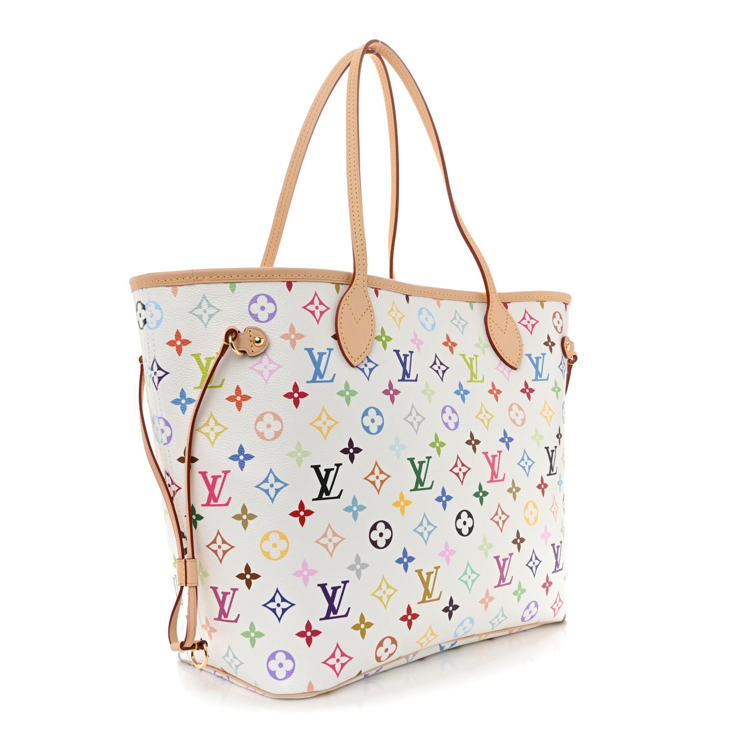 Louis Vuitton LV X TM Monogram Multicolor Neverfull MM White 4 of 10