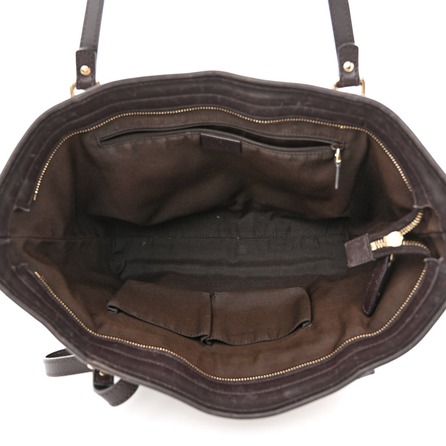 GG Supreme Monogram Medium Joy Tote Dark Brown