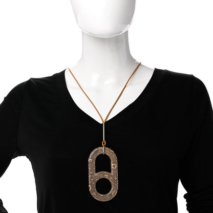 Hermes Lizard Swift Variation Pendant Necklace Ombre 2 of 4