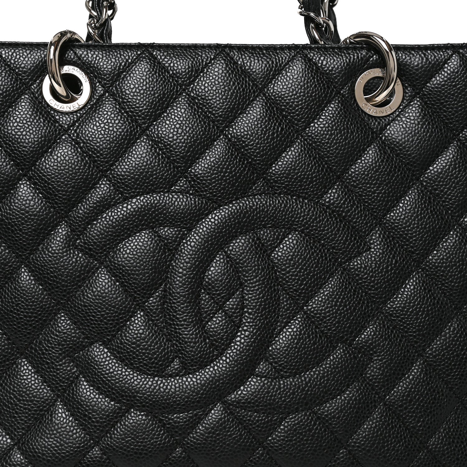 Chanel Caviar Quilted Grand Shopping Tote GST Black 7 of 9