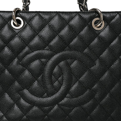 Chanel Caviar Quilted Grand Shopping Tote GST Black 7 of 9