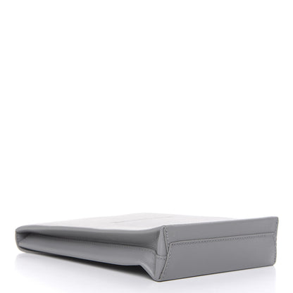 Balenciaga Squared Calfskin Logo Shopping Envelope Clutch Balenciaga Grey 4 of 9