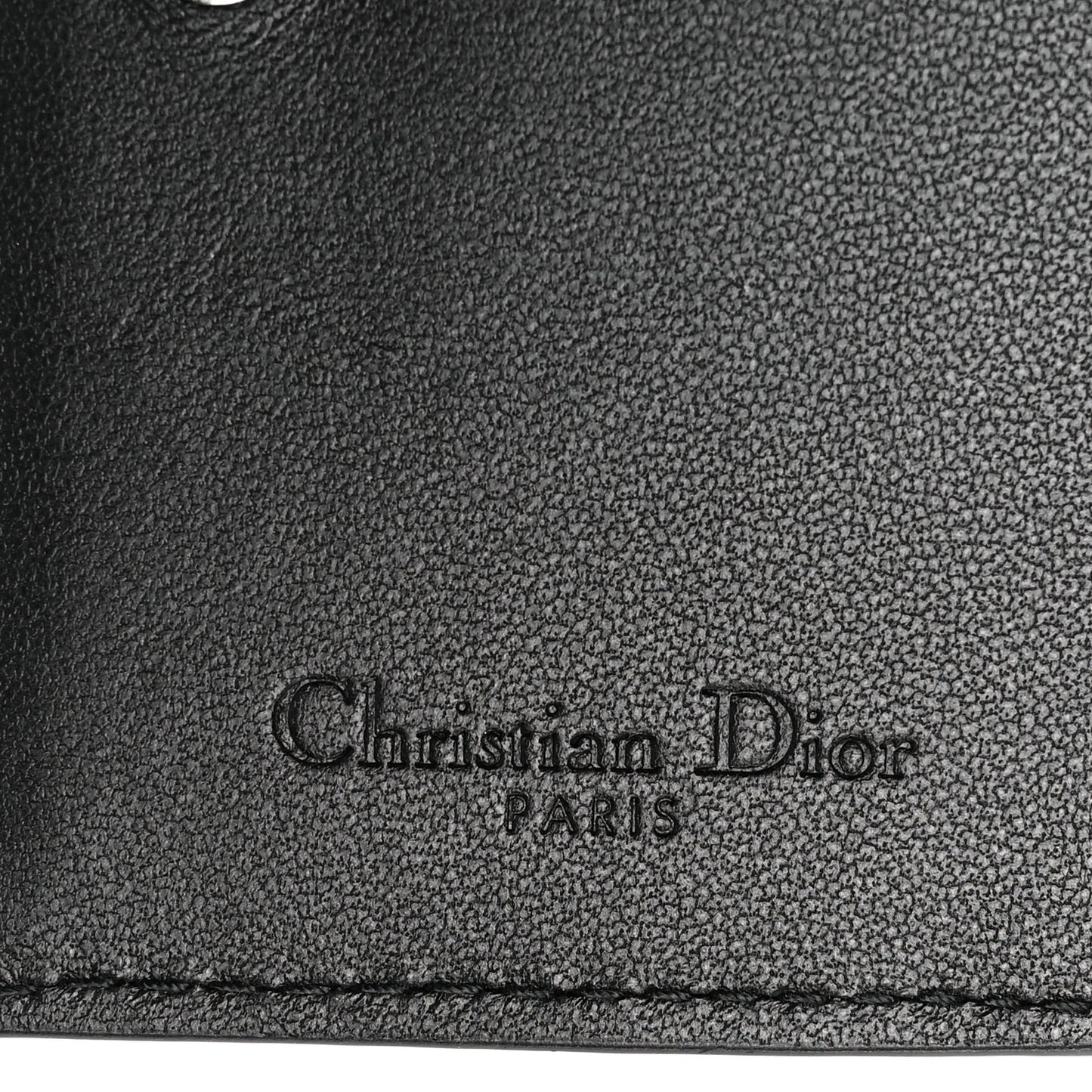 Lambskin Cannage Small Lady Dior Flap Card Holder Black