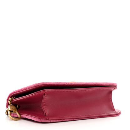 Gucci Velvet Matelasse Love Embroidered GG Marmont Mini Bag Light Raspberry Rose 4 of 9