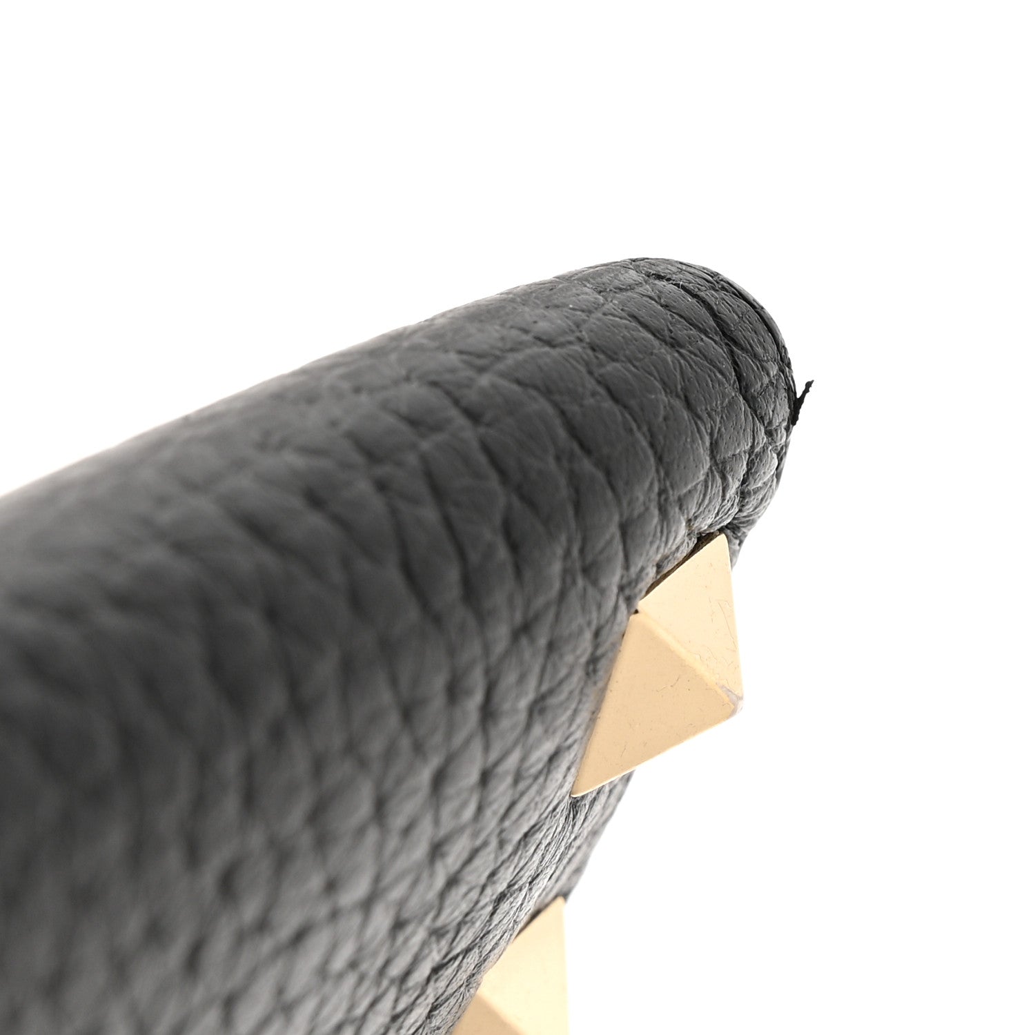 Valentino Garavani Pebbled Calfskin Rockstud Coin Case Card Holder Black 19 of 20