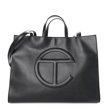 Telfar Vegan Leather Large Shopping Bag Black 1 of 9