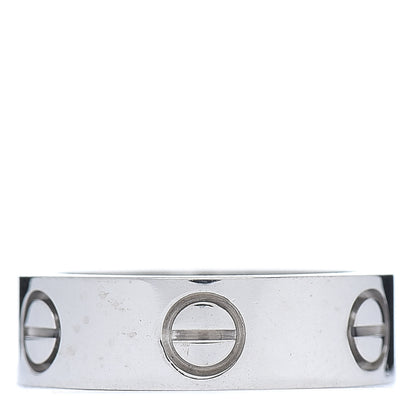 Cartier 18K White Gold 5.5mm LOVE Ring 50 5.25 3 of 4