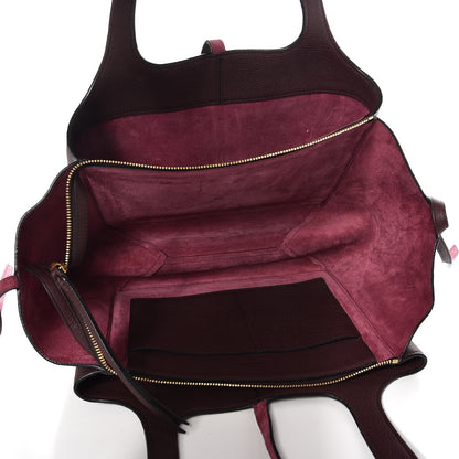 Celine Baby Grained Calfskin Small Tri-Fold Bag Burgundy 5 of 10