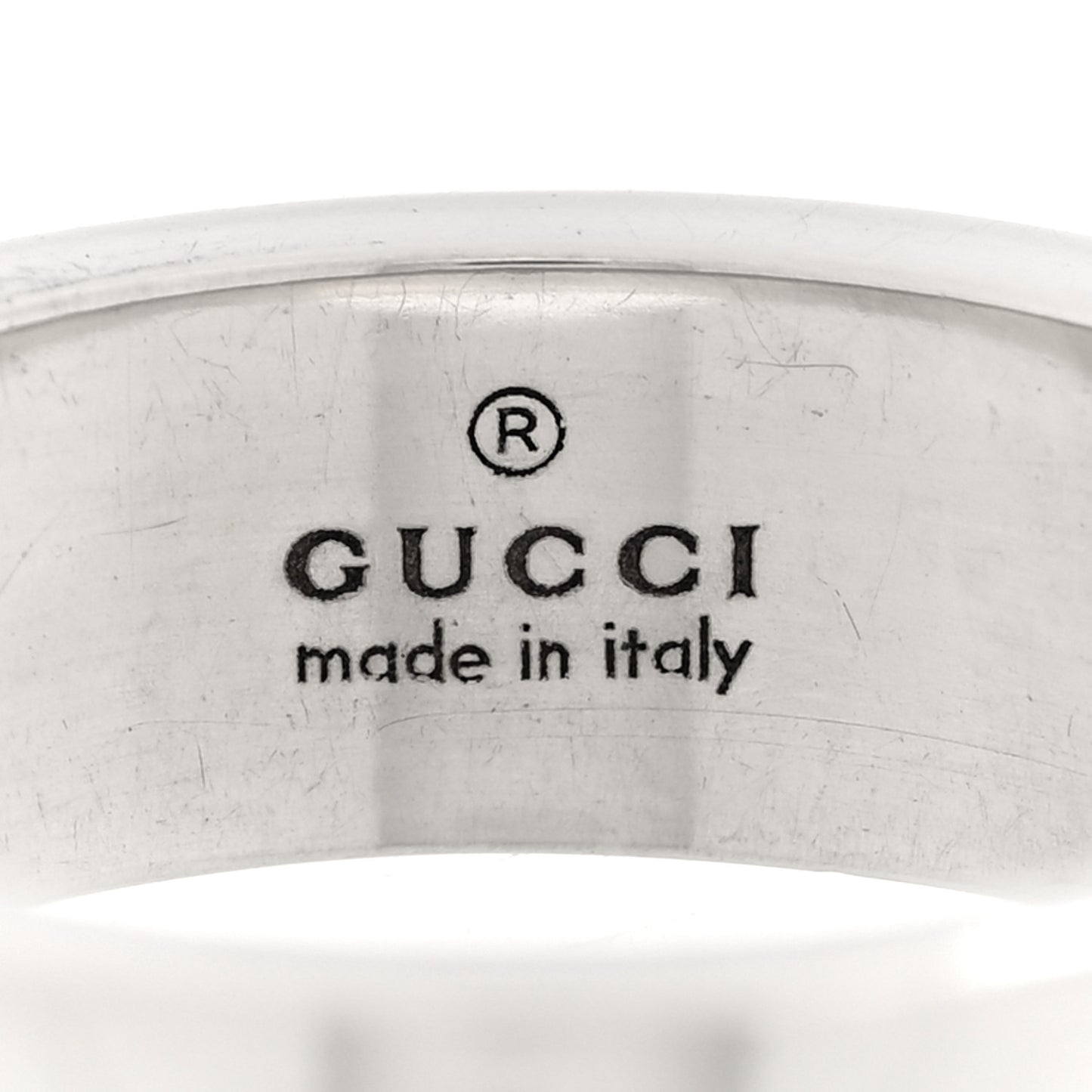 Sterling Silver Narrow GucciGhost Hamlet Skull Ring 51 5.75