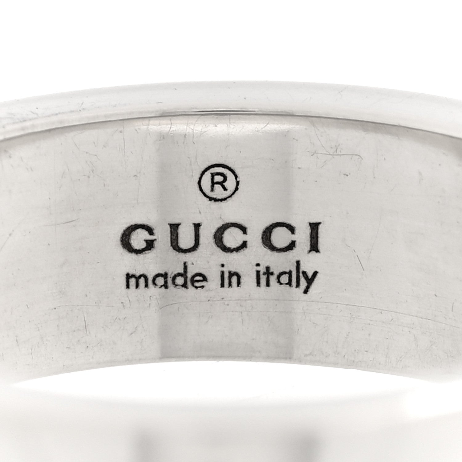 Gucci Sterling Silver Narrow GucciGhost Hamlet Skull Ring 51 5.75 4 of 5