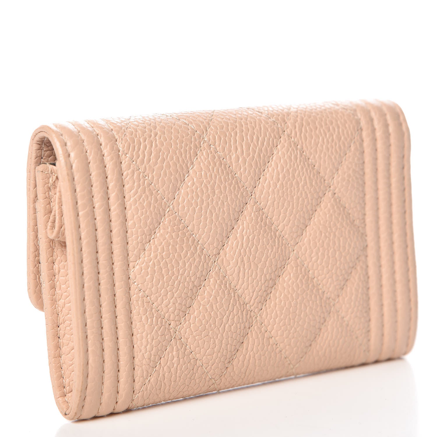 Chanel Caviar Quilted Boy Card Holder Beige Clair 3 of 9