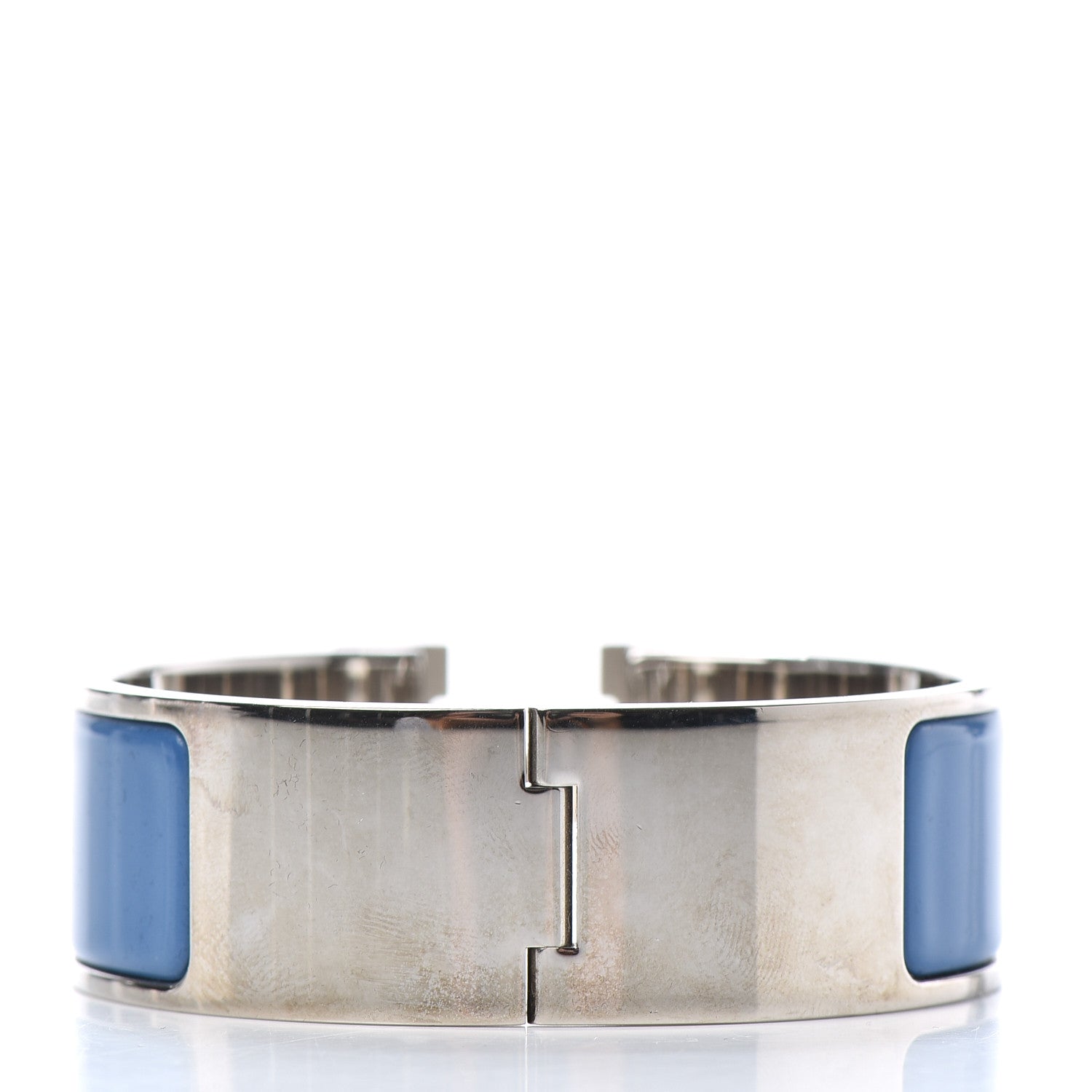 Hermes Enamel Wide Clic Clac H Bracelet PM Bleu Turquin 3 of 4