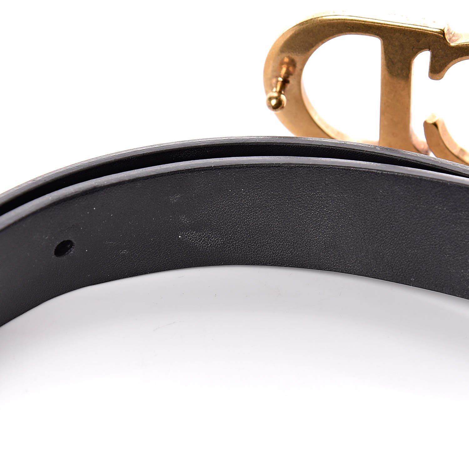 Christian Dior Calfskin Saddle Belt 75 Black 7 of 8