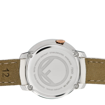Fendi Stainless Steel Calfskin 28mm Run Away Quartz Watch White 4 of 4