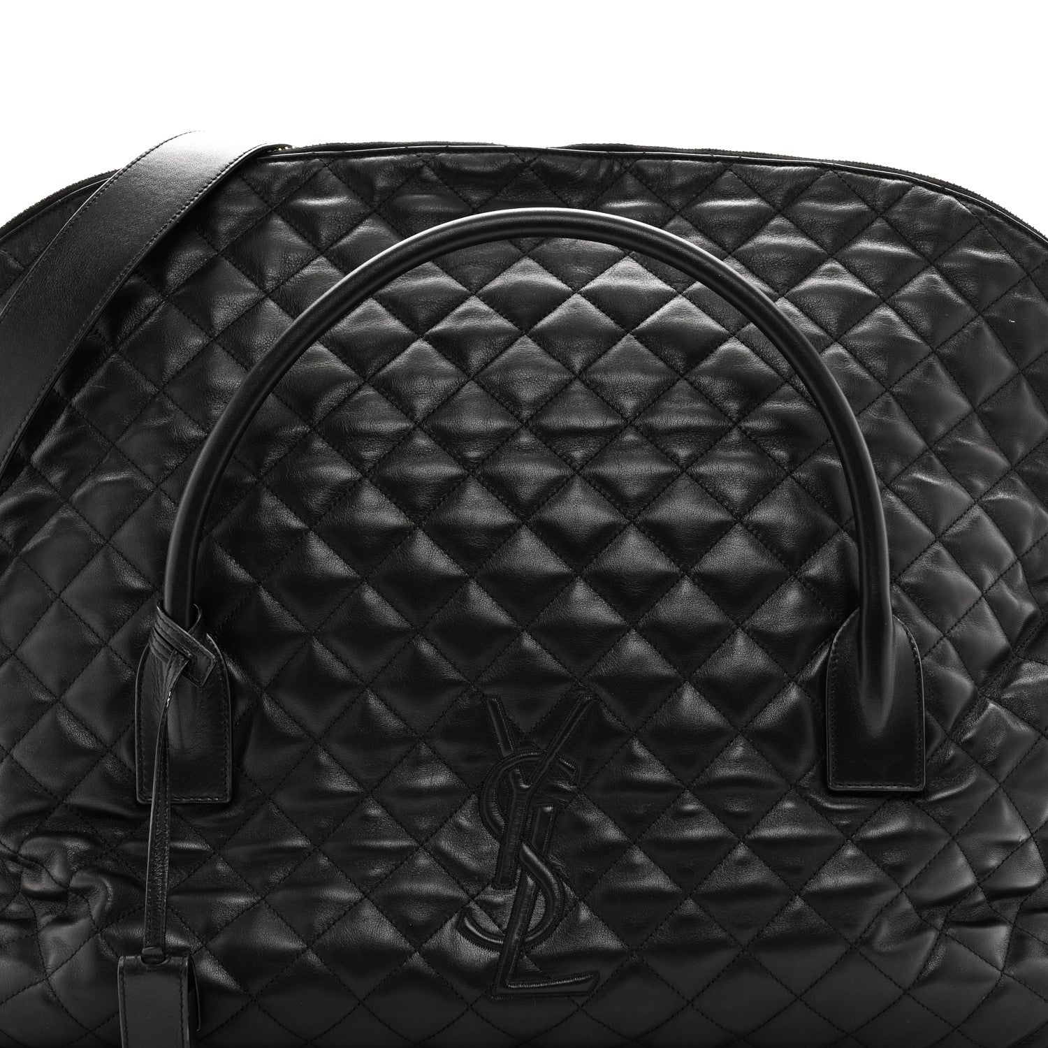 Saint Laurent Calfskin Quilted ES Giant Travel Bag Black 8 of 10