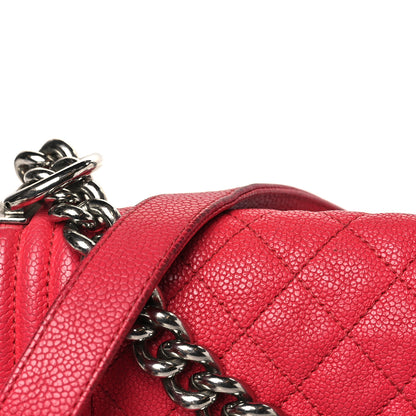 Chanel Caviar Quilted Medium Boy Flap Red 11 of 16