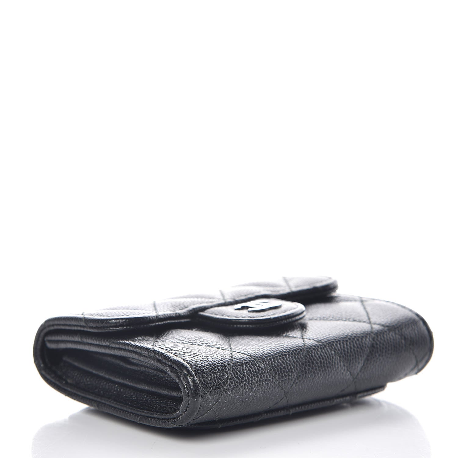 Chanel Caviar Quilted Flap Card Holder Wallet Black 5 of 12
