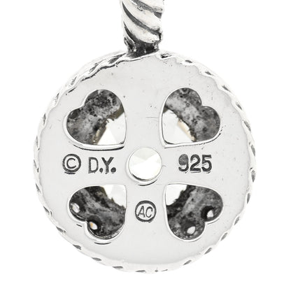 David Yurman Sterling Silver Diamond Prasiolite 8mm Petite Cerise Pendant 3 of 3