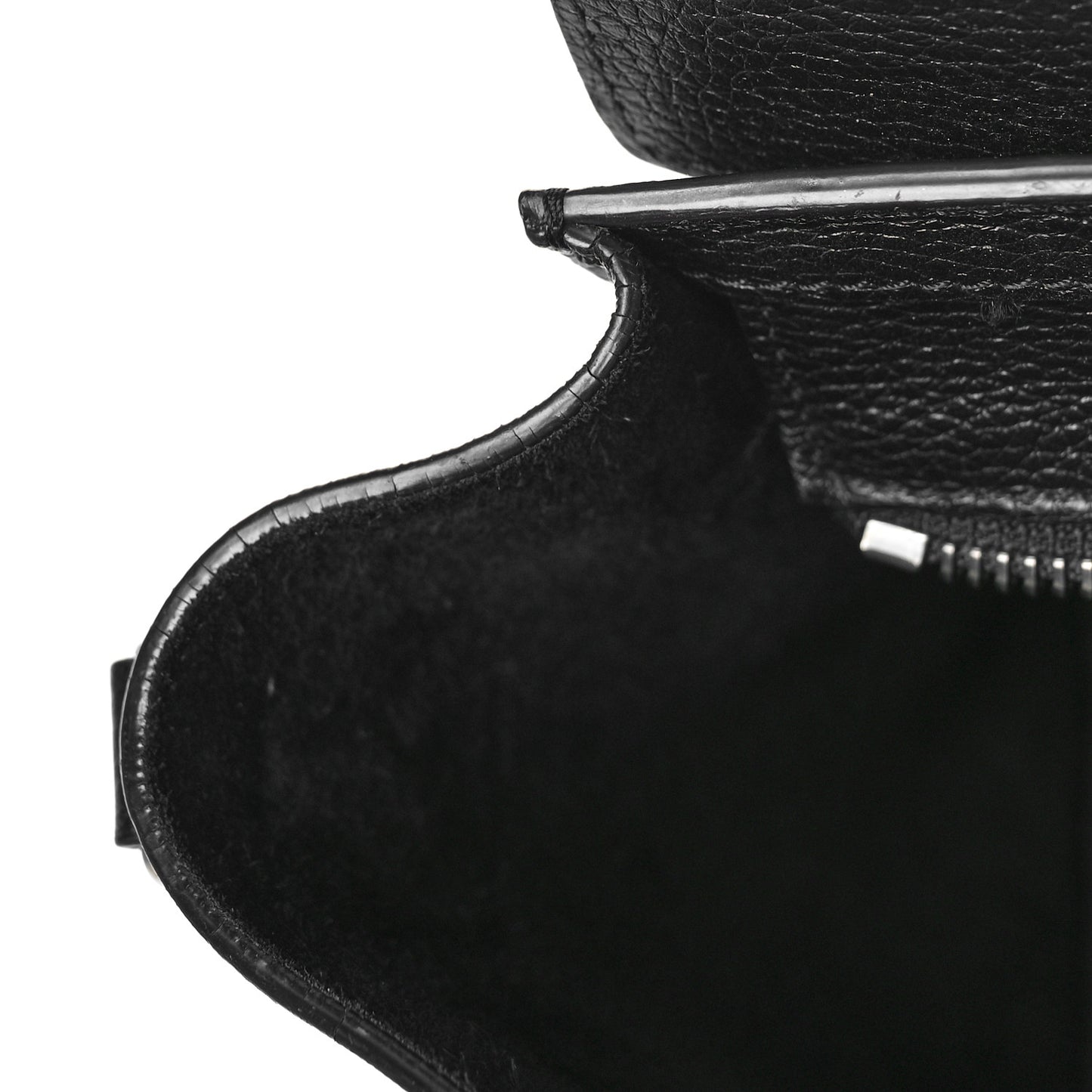 Drummed Calfskin Nano Luggage Black