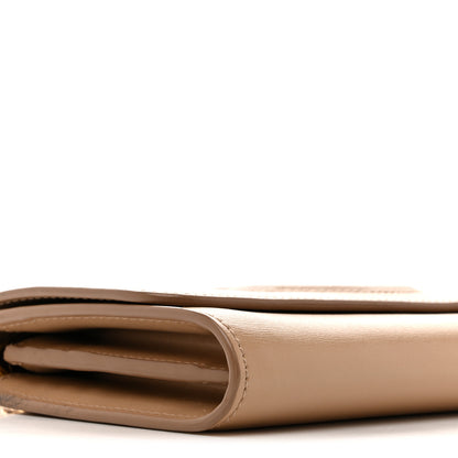 Salvatore Ferragamo Calfskin City Wallet On Chain Almond 9 of 13