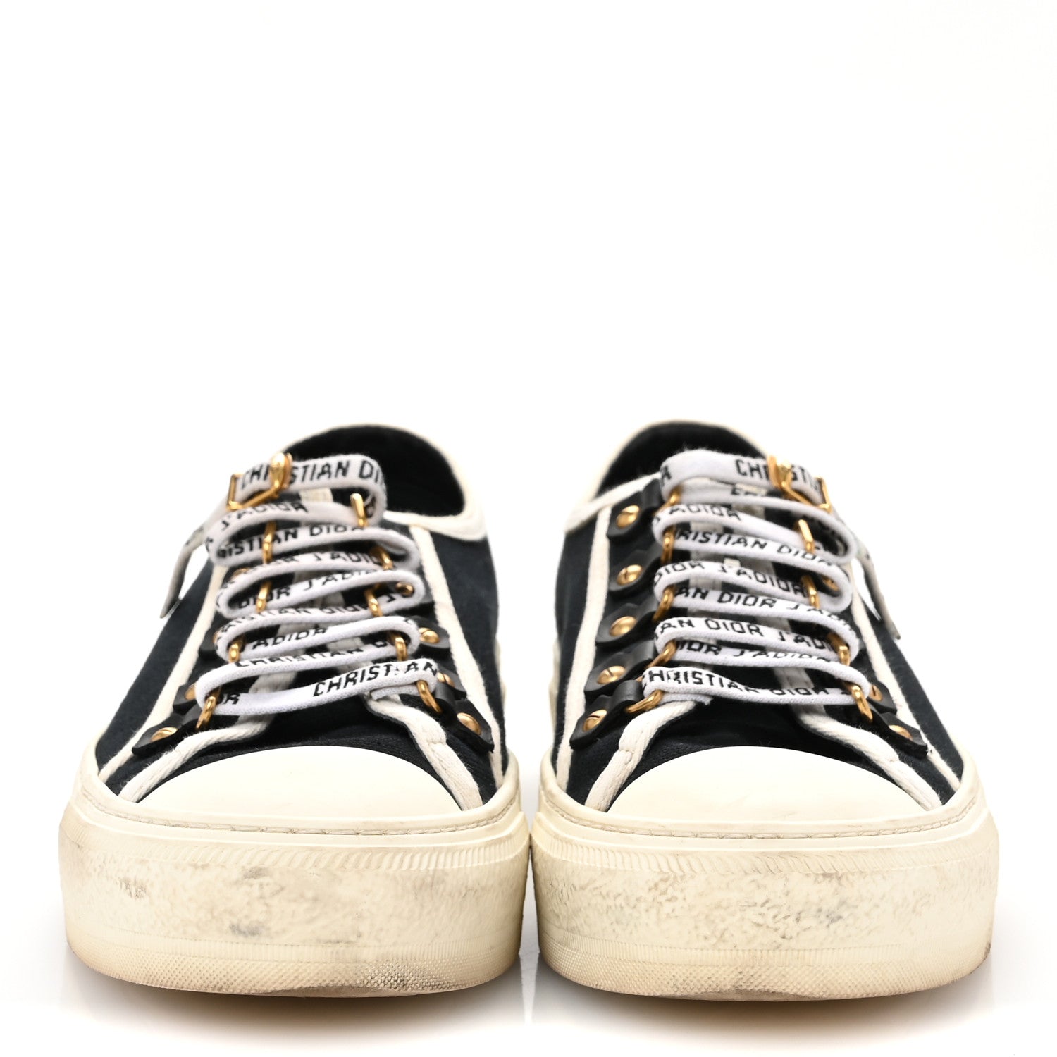 Christian Dior Canvas Walk'N'Dior Low Top Sneakers 36.5 Black 3 of 11