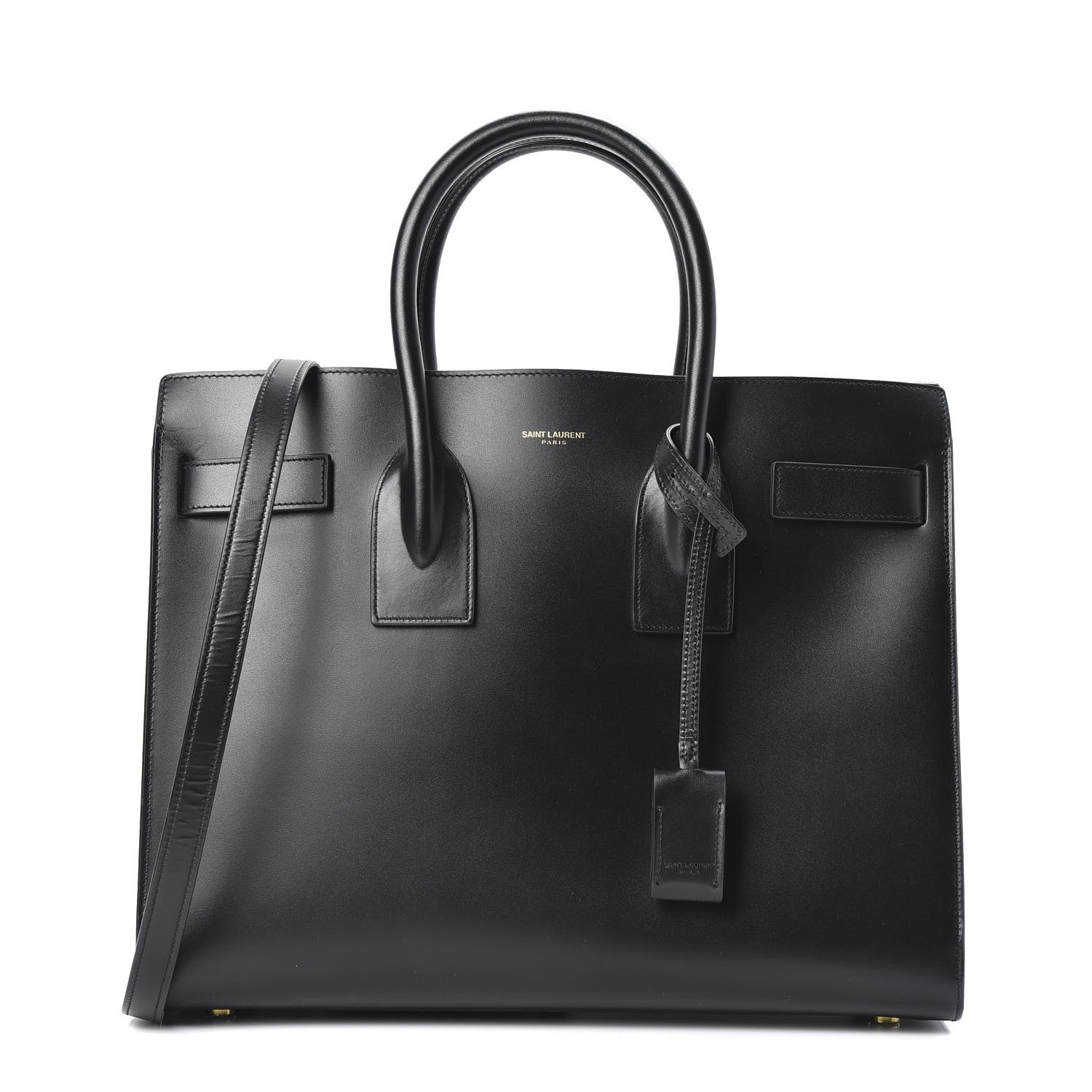 Saint Laurent Calfskin Small Sac De Jour Black Royal Blue 1 of 9