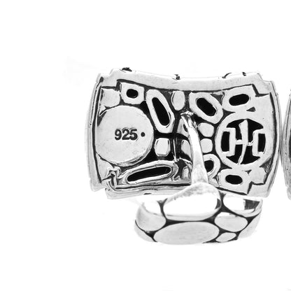 John Hardy Sterling Silver Black Sapphire Kali Dot Cufflinks 5 of 5
