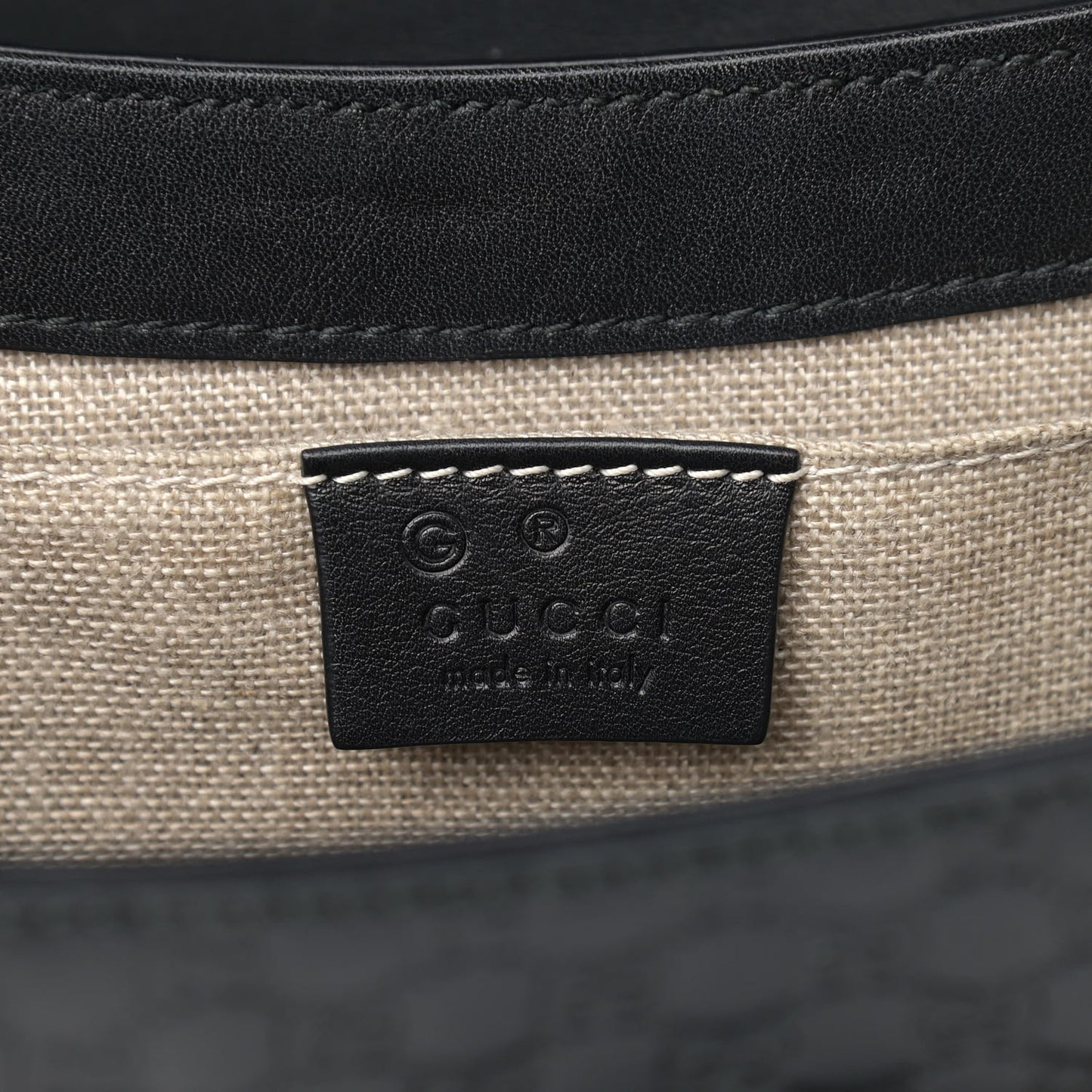 Microguccissima Medium Emily Chain Shoulder Bag Black