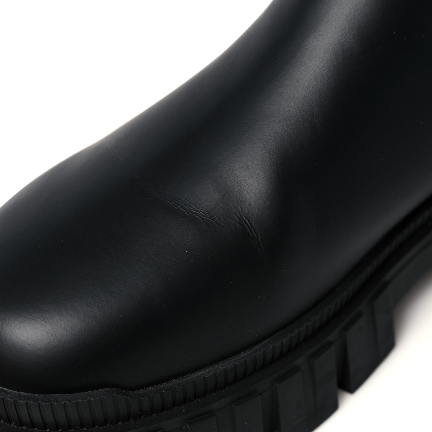Calfskin Rubber Fendi Force Chelsea Boots 38 Black
