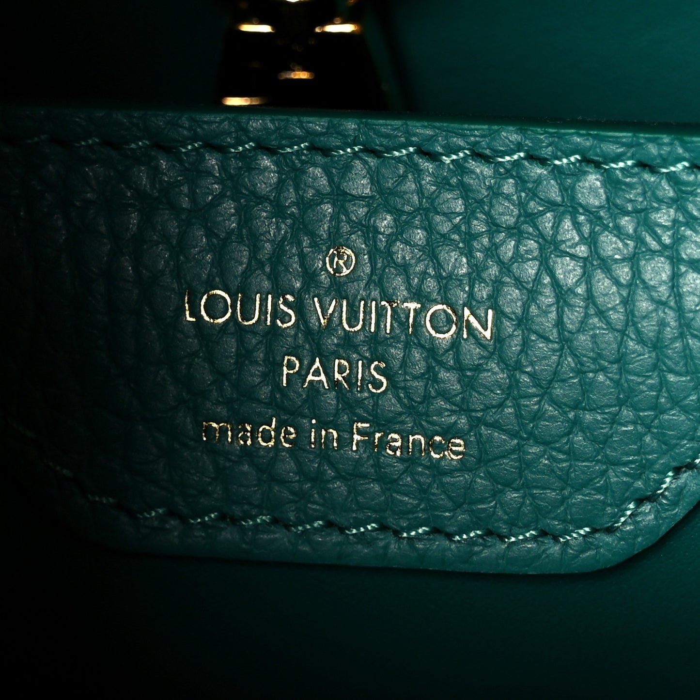 Taurillon Abalone Capucines BB Emerald