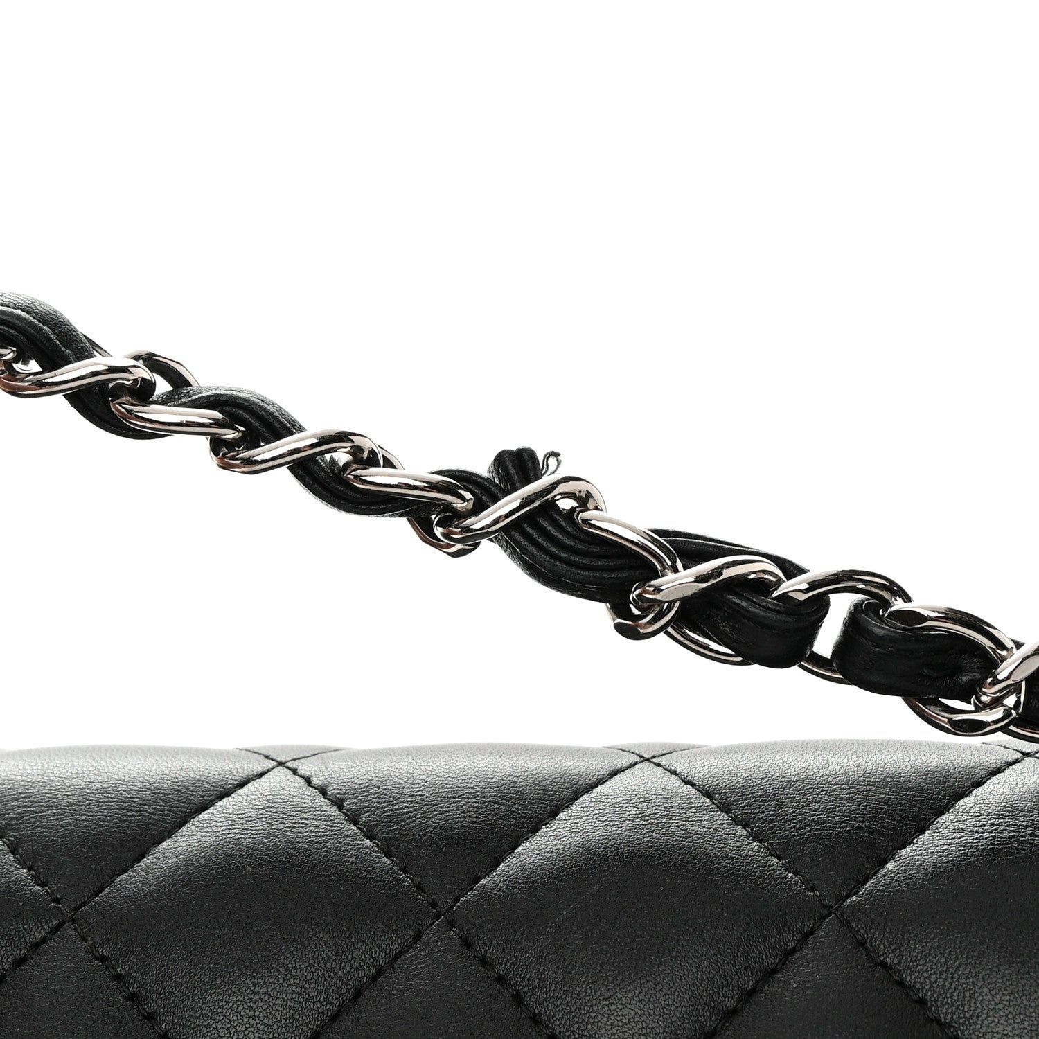 Chanel Lambskin Quilted Jumbo Double Flap Black 16 of 19